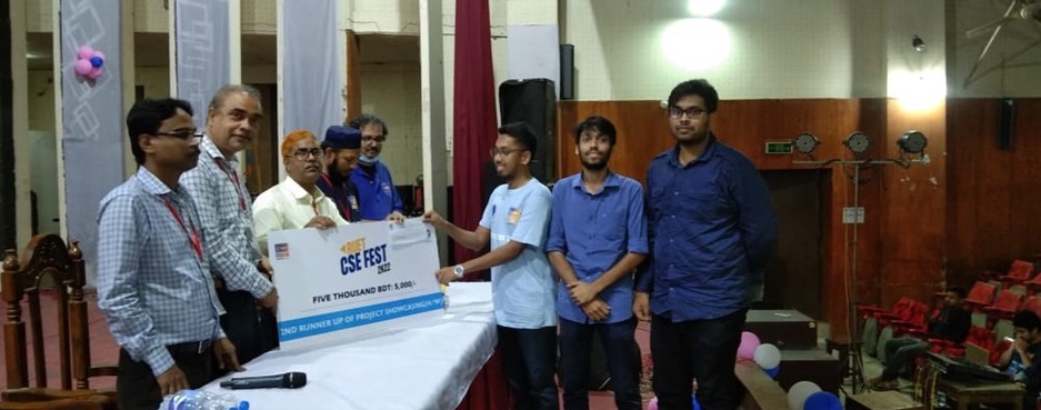 Second runners-up position at Project Showcasing in RUET CSE FEST 2022.